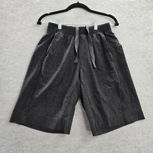 Lululemon Men Activewear Shorts S Black Drawstring Pockets Logo 11" Inseam‎